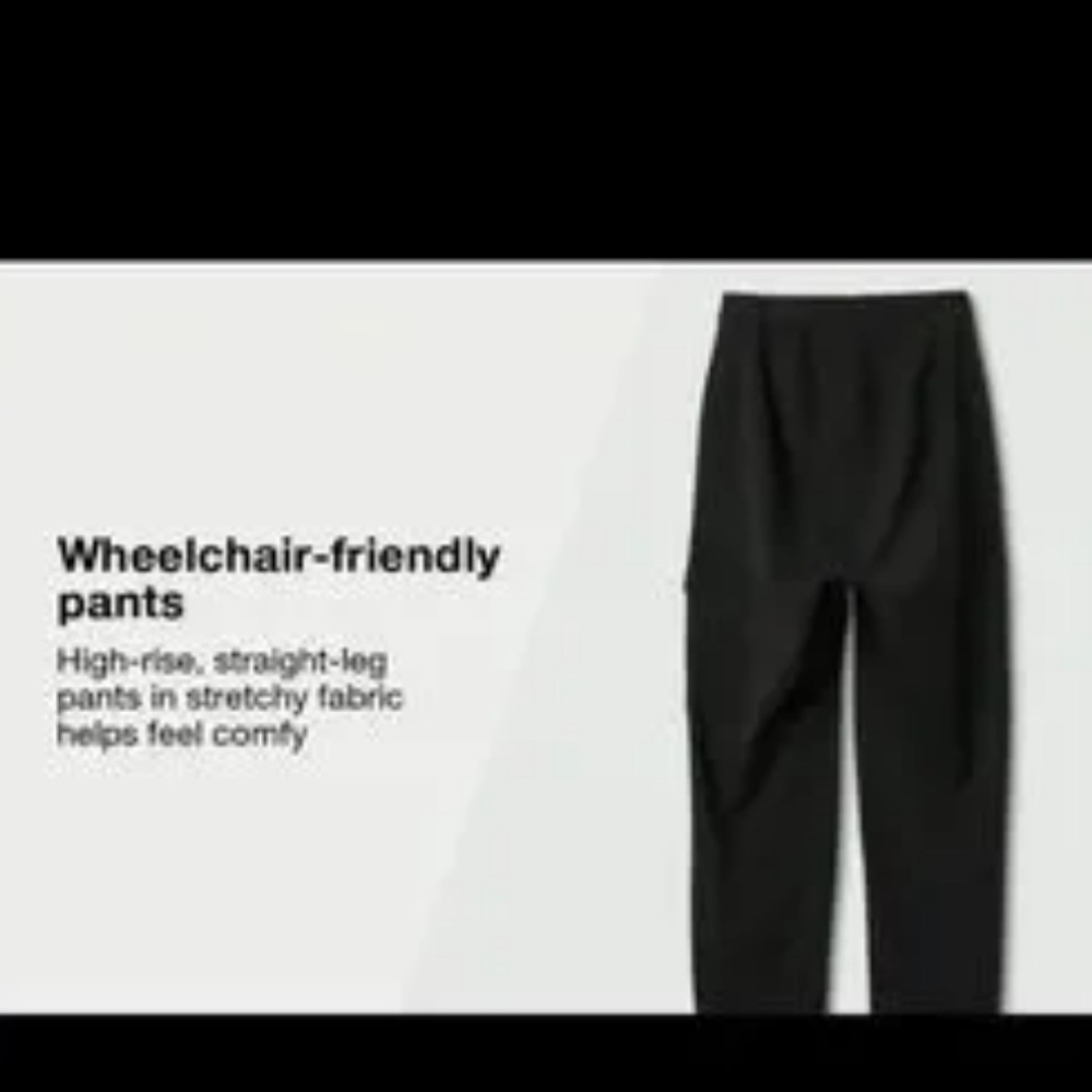 New! Women's Adaptive Black Cargo Pants